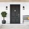 Hello Honey® Robert Stevenson Lighting Portside Matte Black Metal & Seedy Glass Outdoor Light
